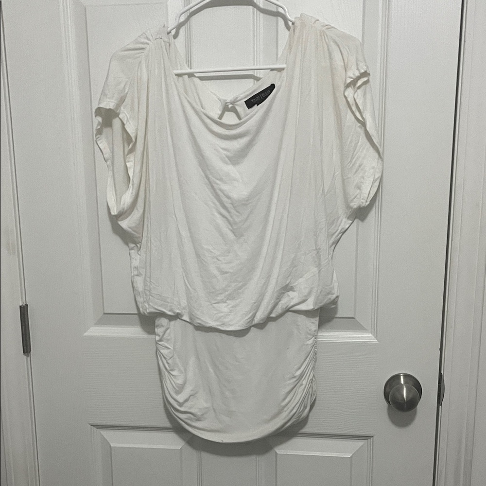 White House Black Market  White Drape Top
